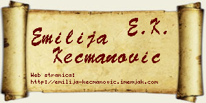 Emilija Kecmanović vizit kartica